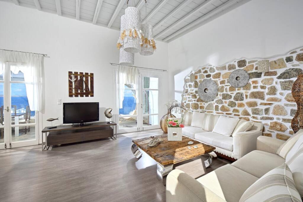 Mykonos Sea View Luxury Villa By Calypso Sunset Villas Mykonos Town Exterior photo