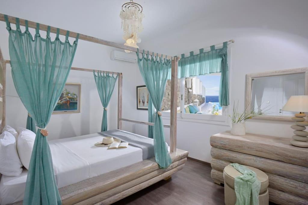 Mykonos Sea View Luxury Villa By Calypso Sunset Villas Mykonos Town Exterior photo