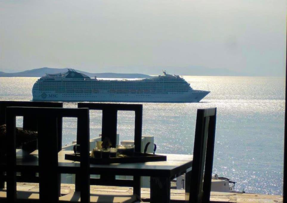Mykonos Sea View Luxury Villa By Calypso Sunset Villas Mykonos Town Exterior photo