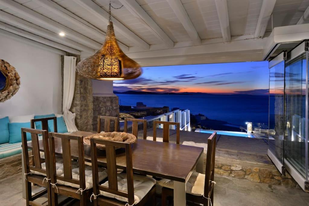 Mykonos Sea View Luxury Villa By Calypso Sunset Villas Mykonos Town Exterior photo